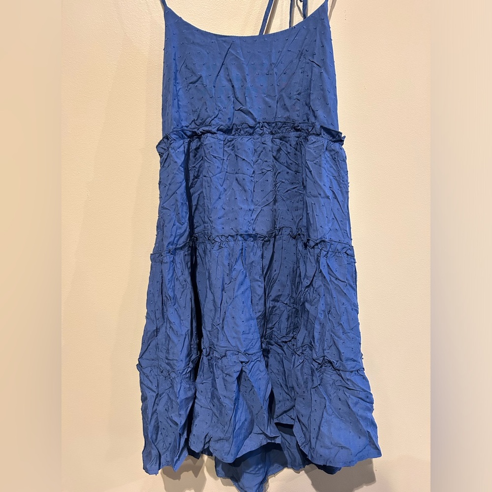 Swiss Dot Frill Trim Cami Dress